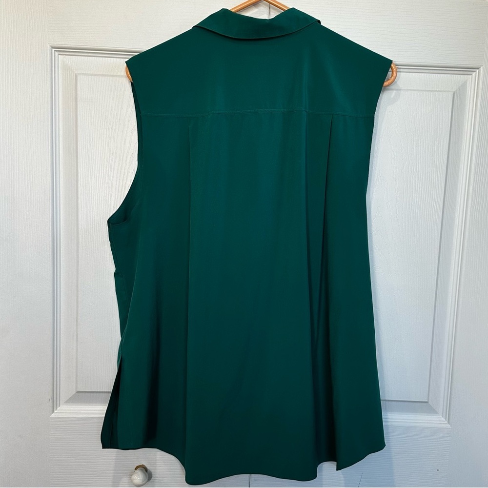 Athleta Everlasting Tank Sleeveless Button Down Green Size XL GUC - Picture 3 of 5